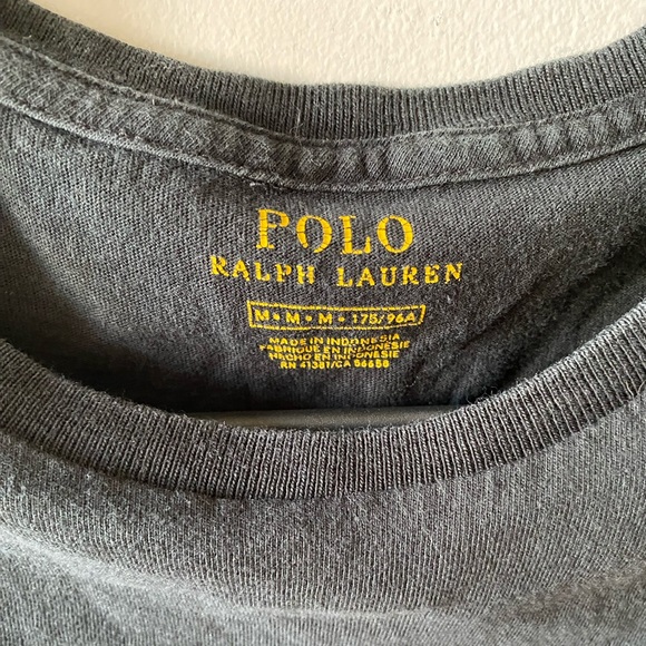 Polo Ralph Lauren T Shirt Black Men’s Medium Small Logo - Picture 4 of 4